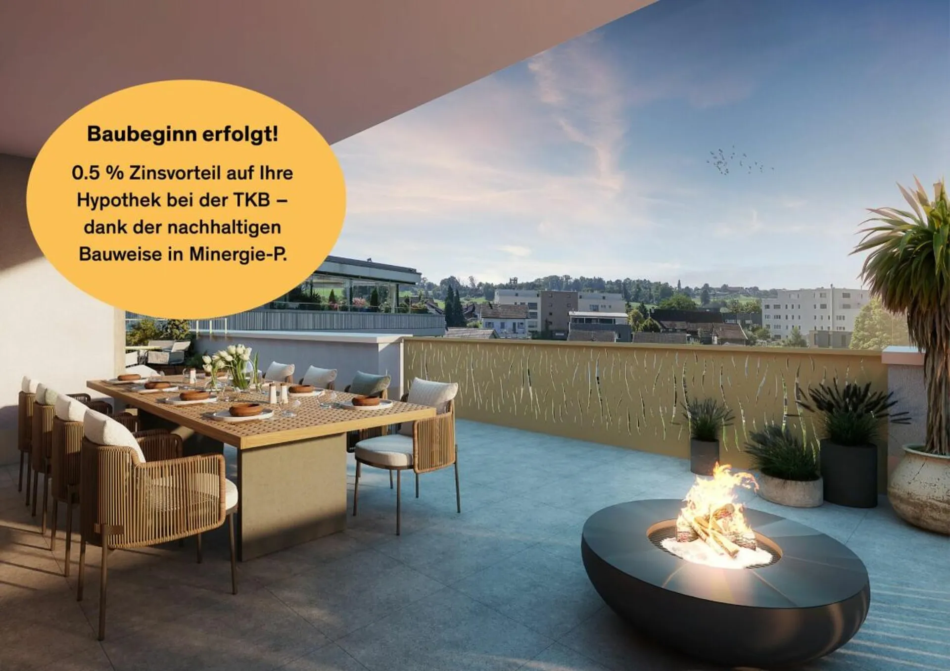 Neubauprojekt «Fliedergarten» - modernes Wohnen mit Stil und Nachhaltigkeit - luxuriöse Attikawohnung
