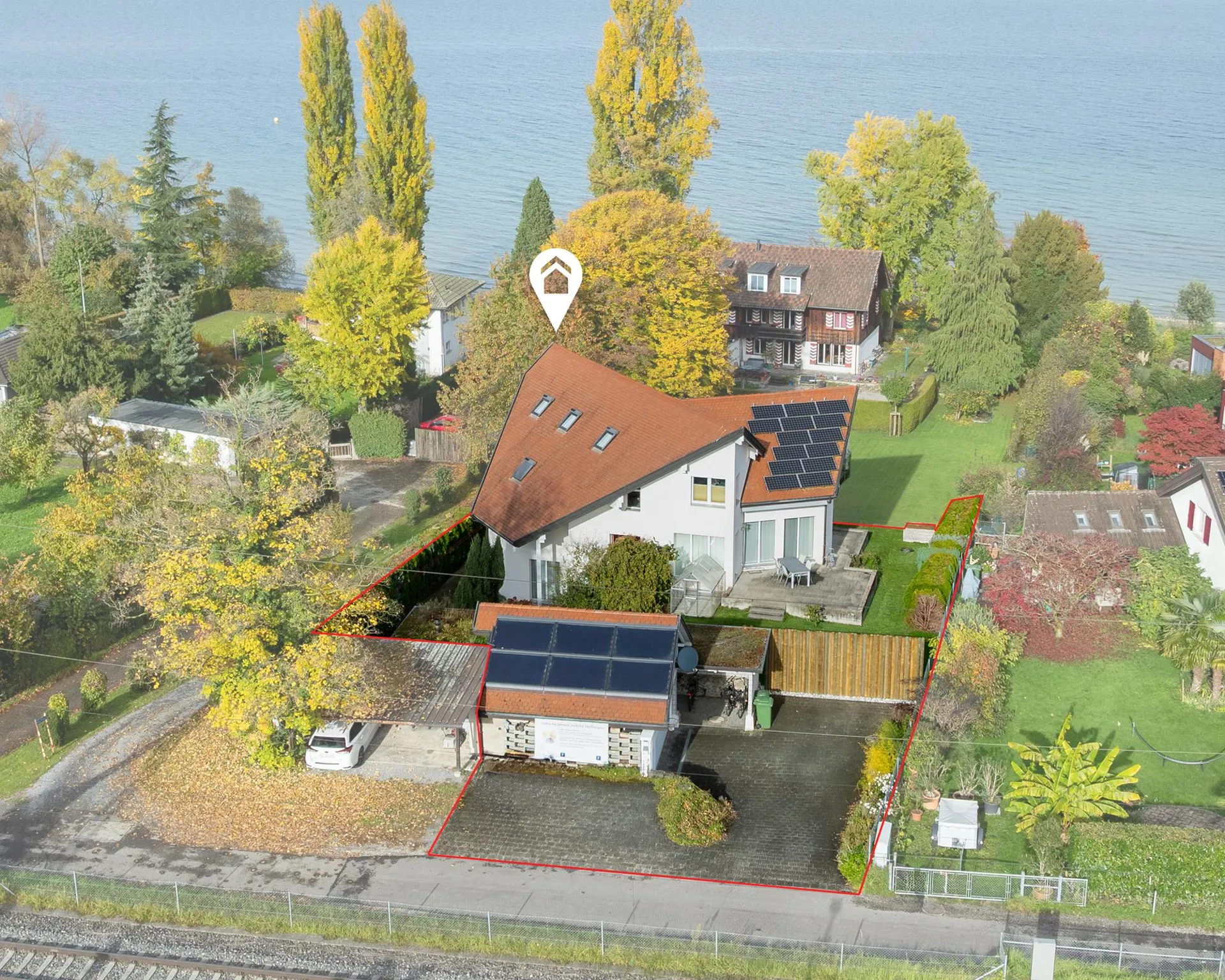 13 Zimmer Haus (60 m vom See entfernt)