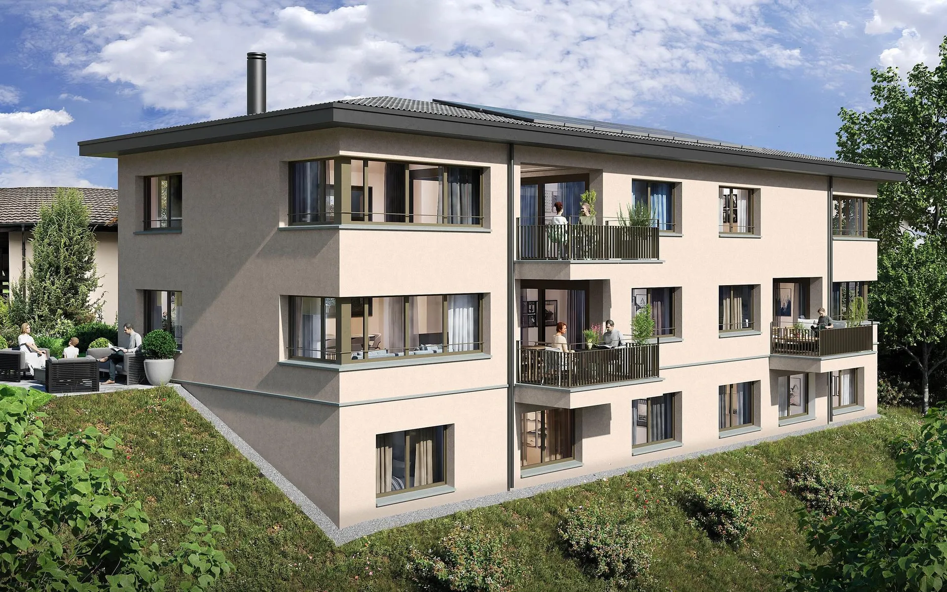 Blick auf die Rigi:Luxuriöse 4.5-Zimmer Duplexwohnung in Udligenswi