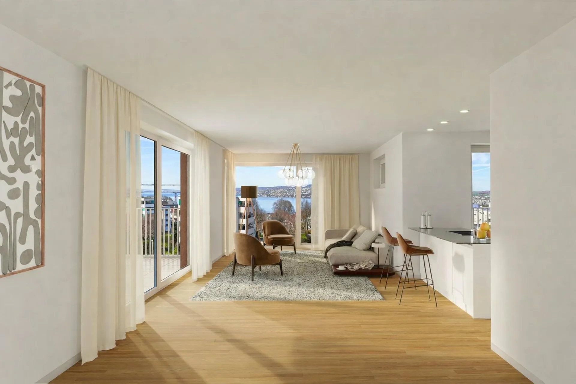 Neubau: Moderne 6.5-Zimmer Attika-Duplex mit tollem Seeblick