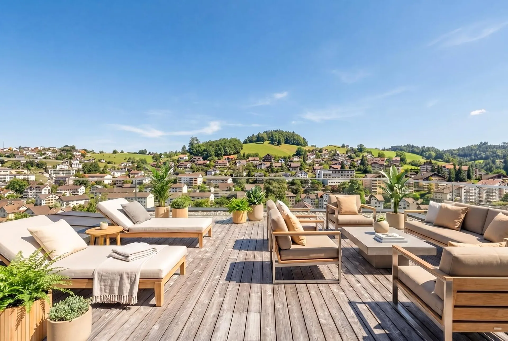 Frühlingsfrisch wohnen mit Weitblick - modernes Doppeleinenfamilienhaus in Herisau