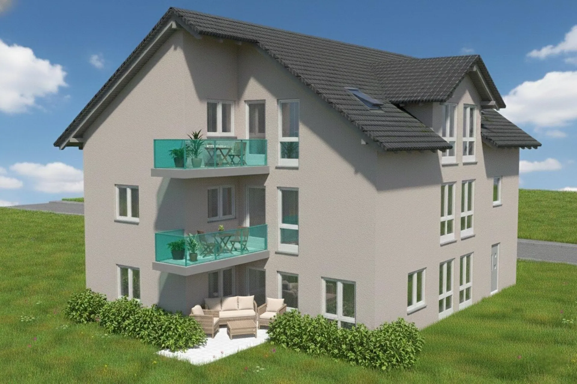 Projektiertes Mehrfamilienhaus mit 3 Wohnungen