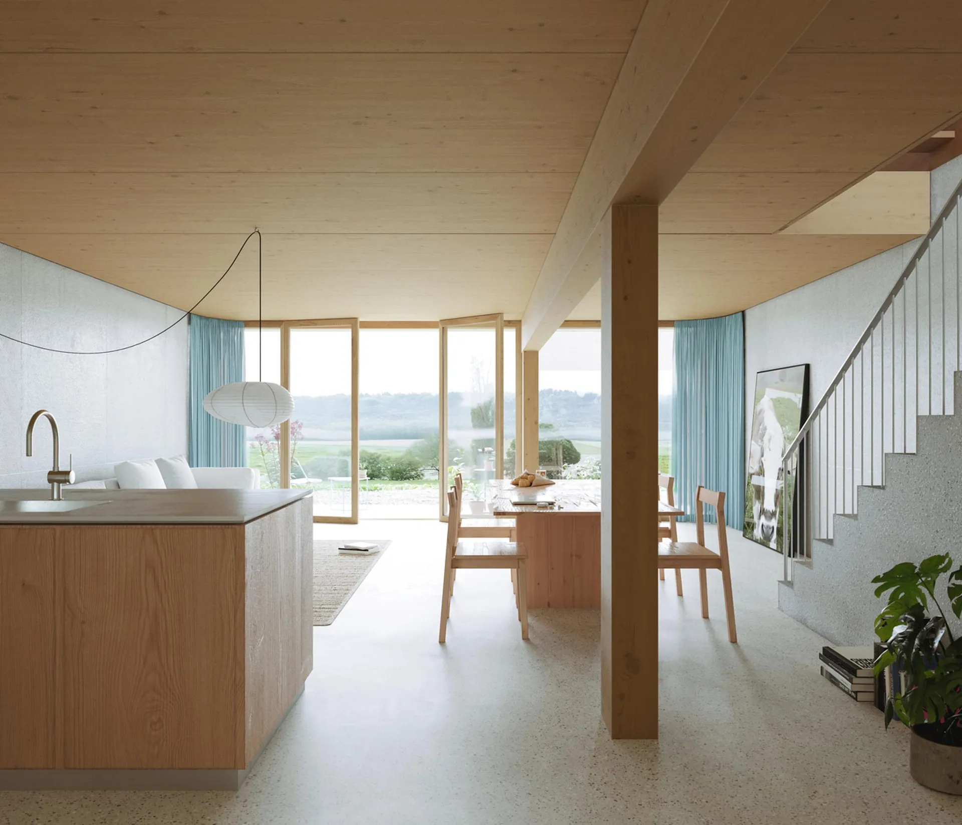 5 pièces avec terrasse, balcon et jardin