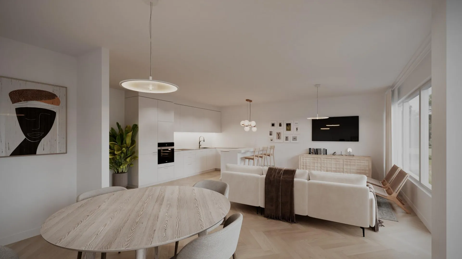 Appartement traversant en rénovation avec balcons  3 à 4 chambres