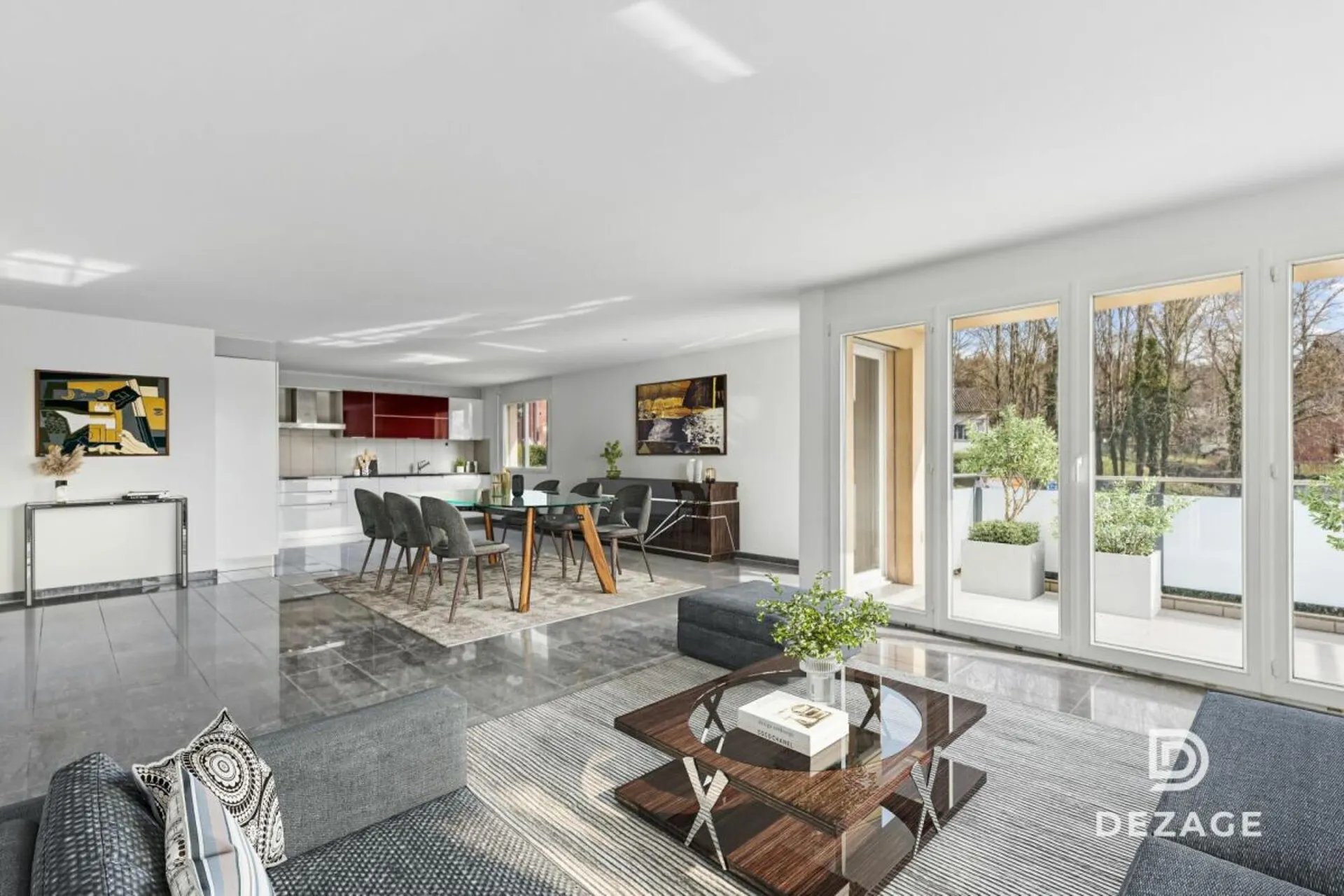 Grand appartement familial avec balcon couvert et vue sur le château d'Oron !