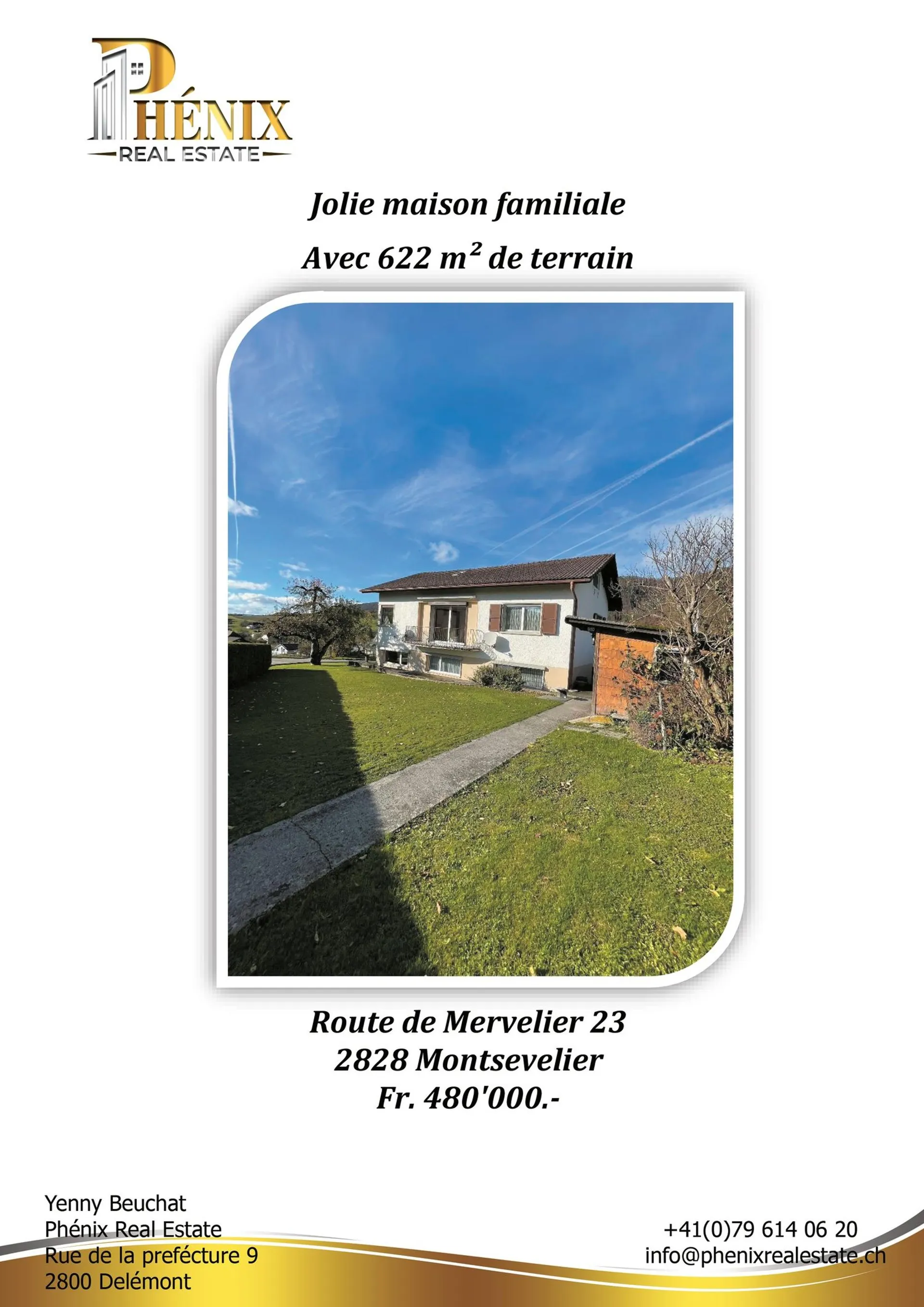 Charmante maison individuelle de 7 pièces à Montsevelier
