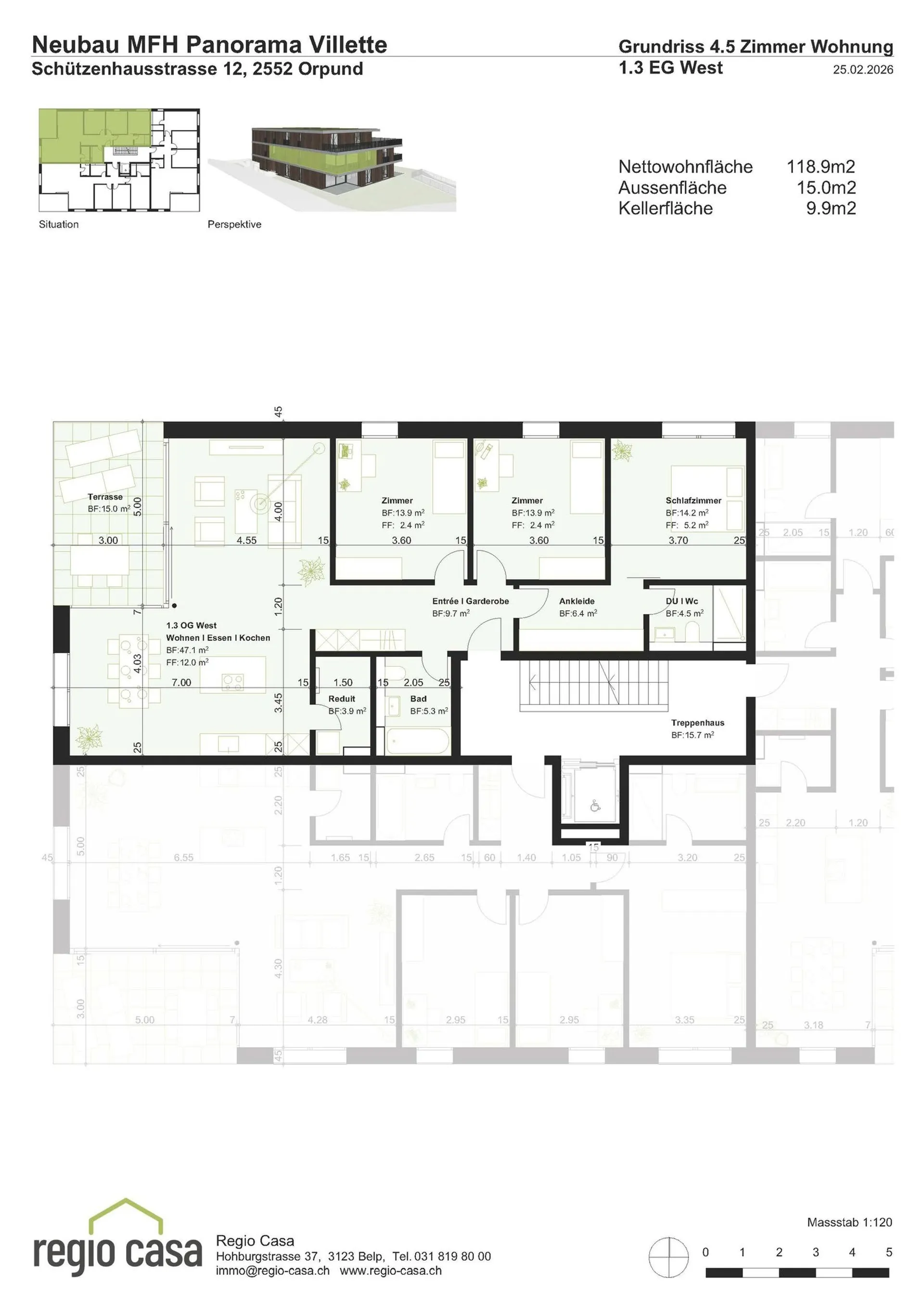 OG1.3 - 4.5-Zimmer Neubau Wohnung im Obergeschoss