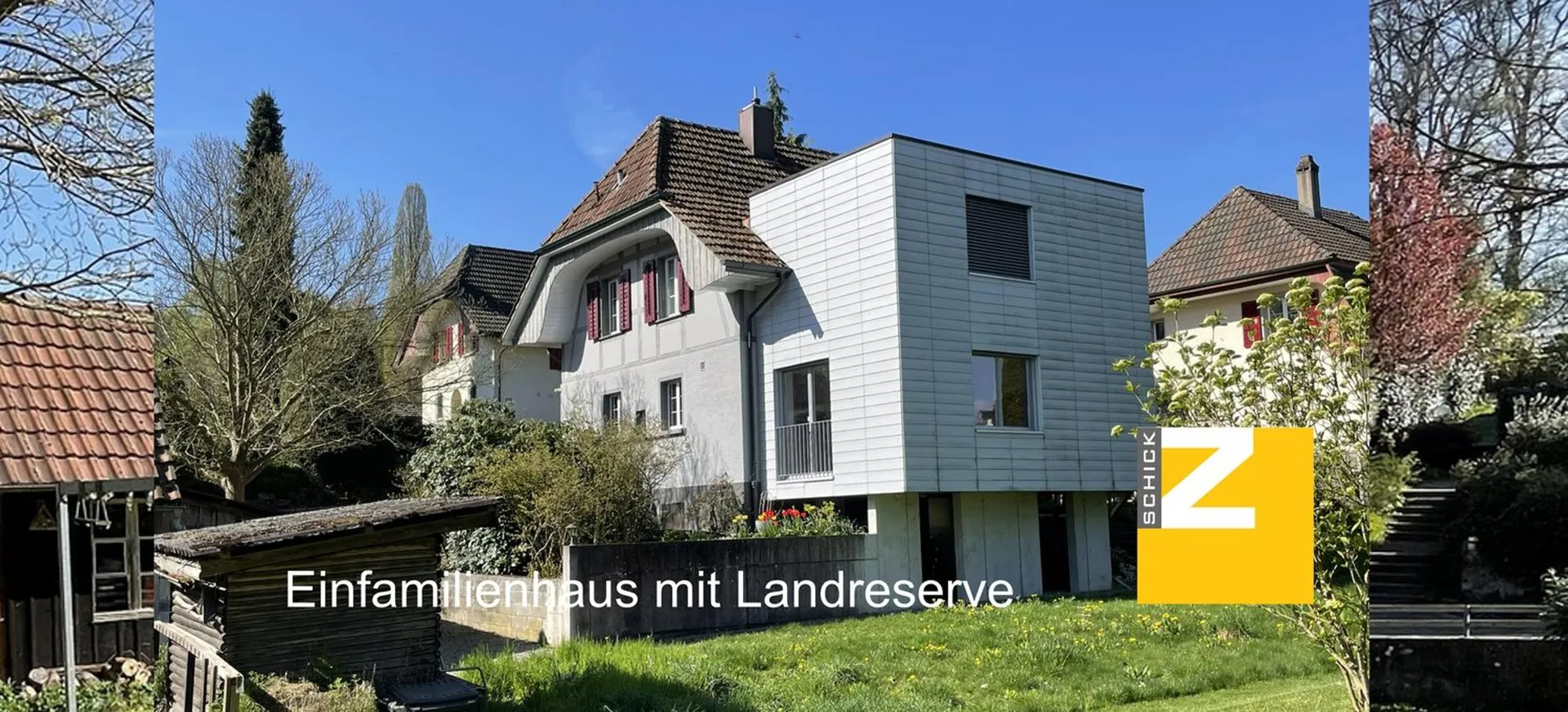 An ruhiger Lage: 6.5 Zi-Einfamilienhaus mit Landreserve und grosser, romantischer Gartenanlage