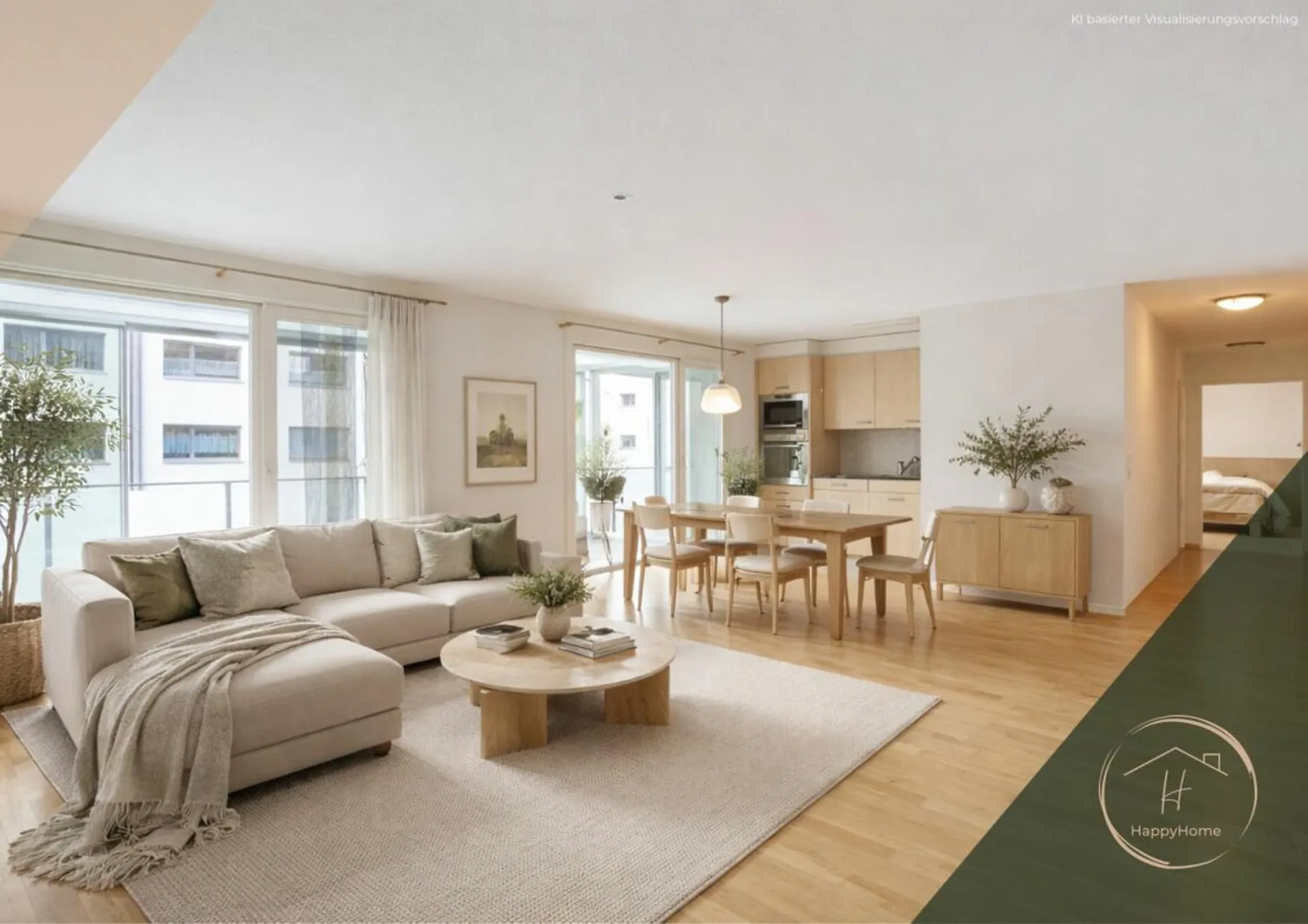 Zentrale und sonnige 3-Zimmer-Eigentumswohnung im 1. OG mit 39m2 Balkon