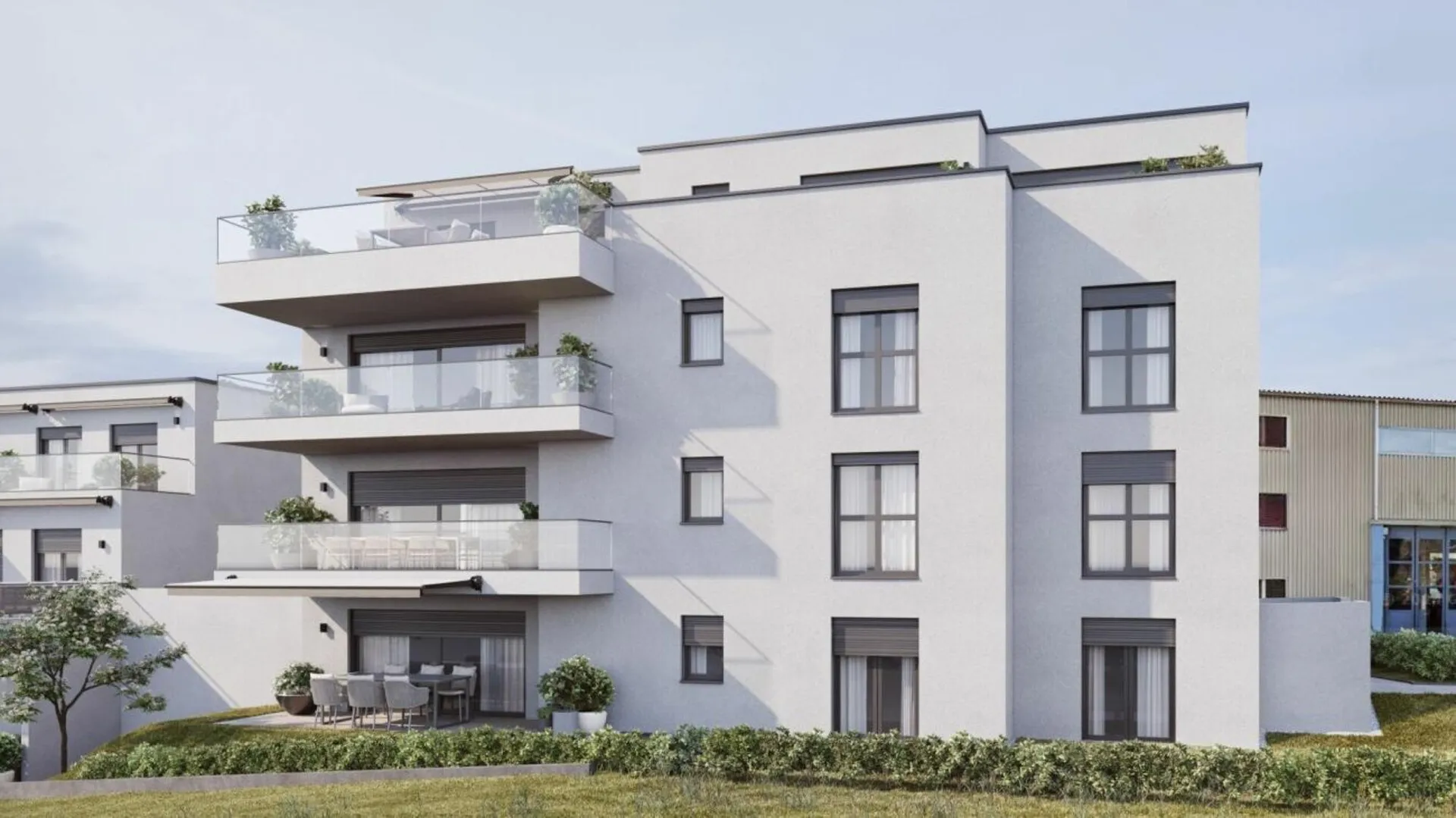 2½ Zimmer Attika Wohnung: Neubau mit Blick ins Grüne