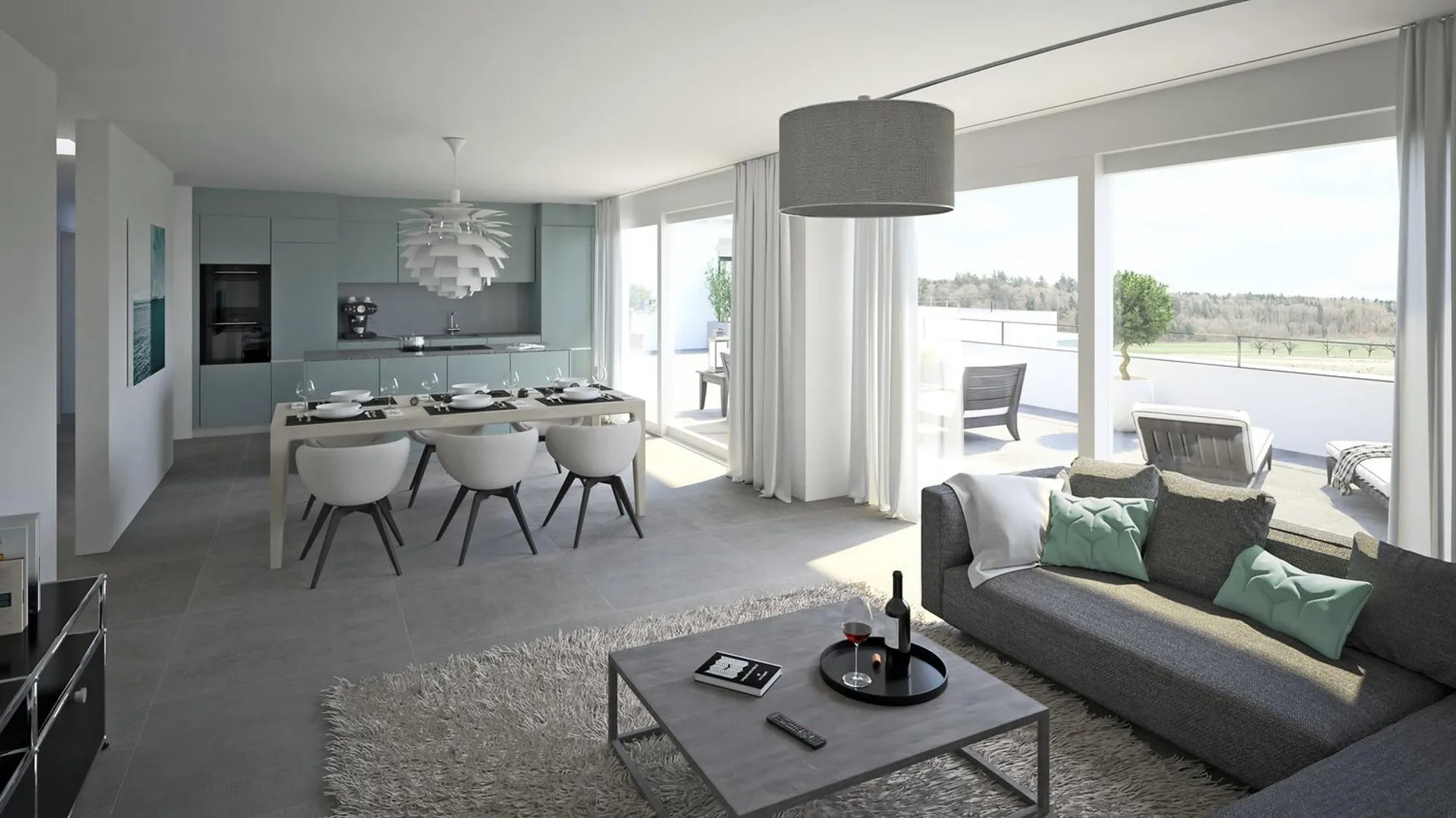 5.5-Zimmer-Attikawohnung mit Blick über die Dächer von Aarberg.