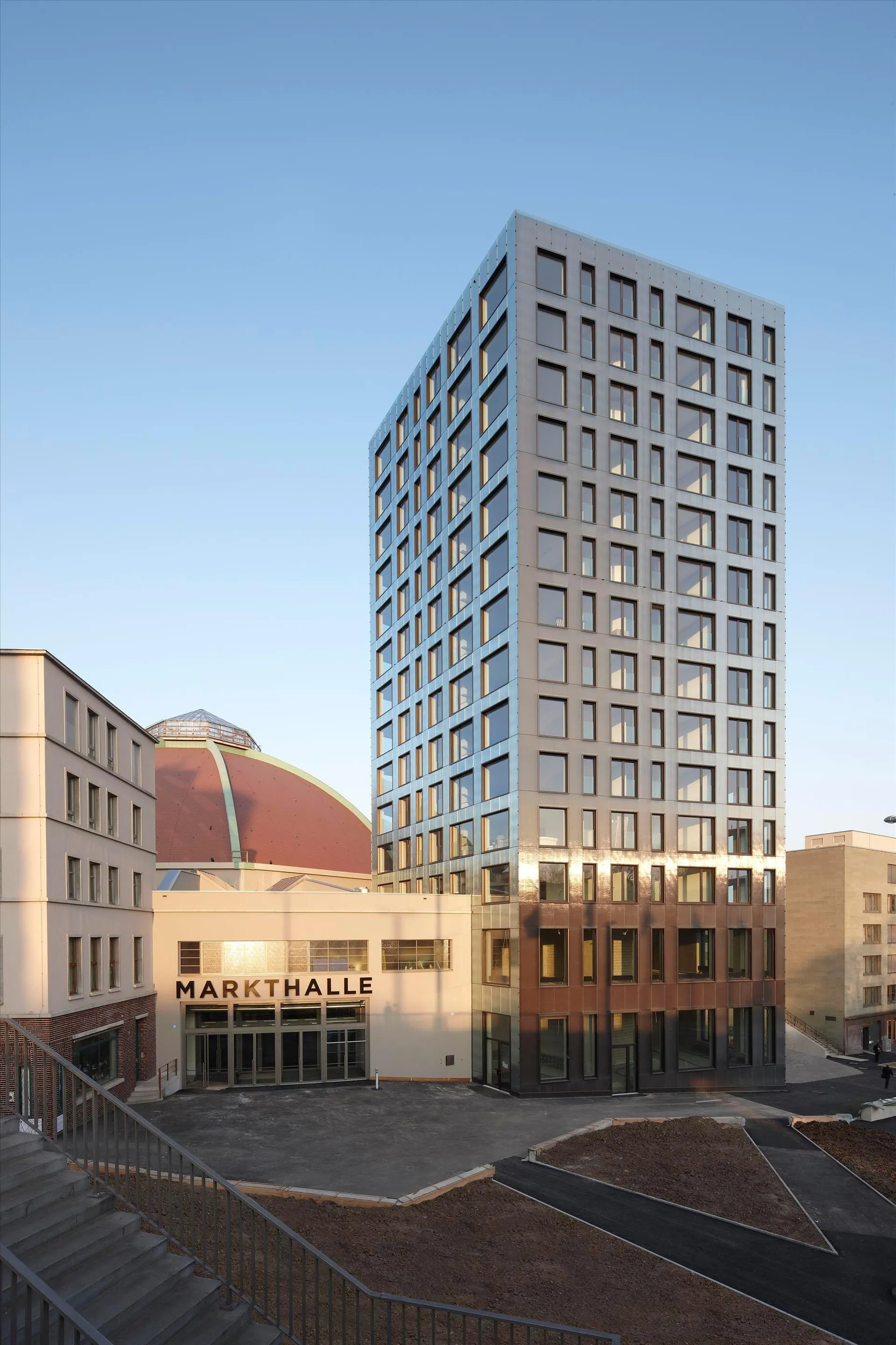Wohnen im Markthallen Tower in unmittelbarer Nähe zum Bahnhof