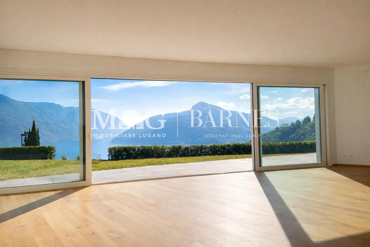 Lugano, Carona: Appartamento 4.5 locali con giardino e vista lago
