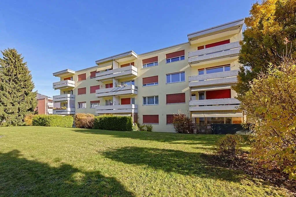 Blick ins Grüne in familienfreundlichem Quartier