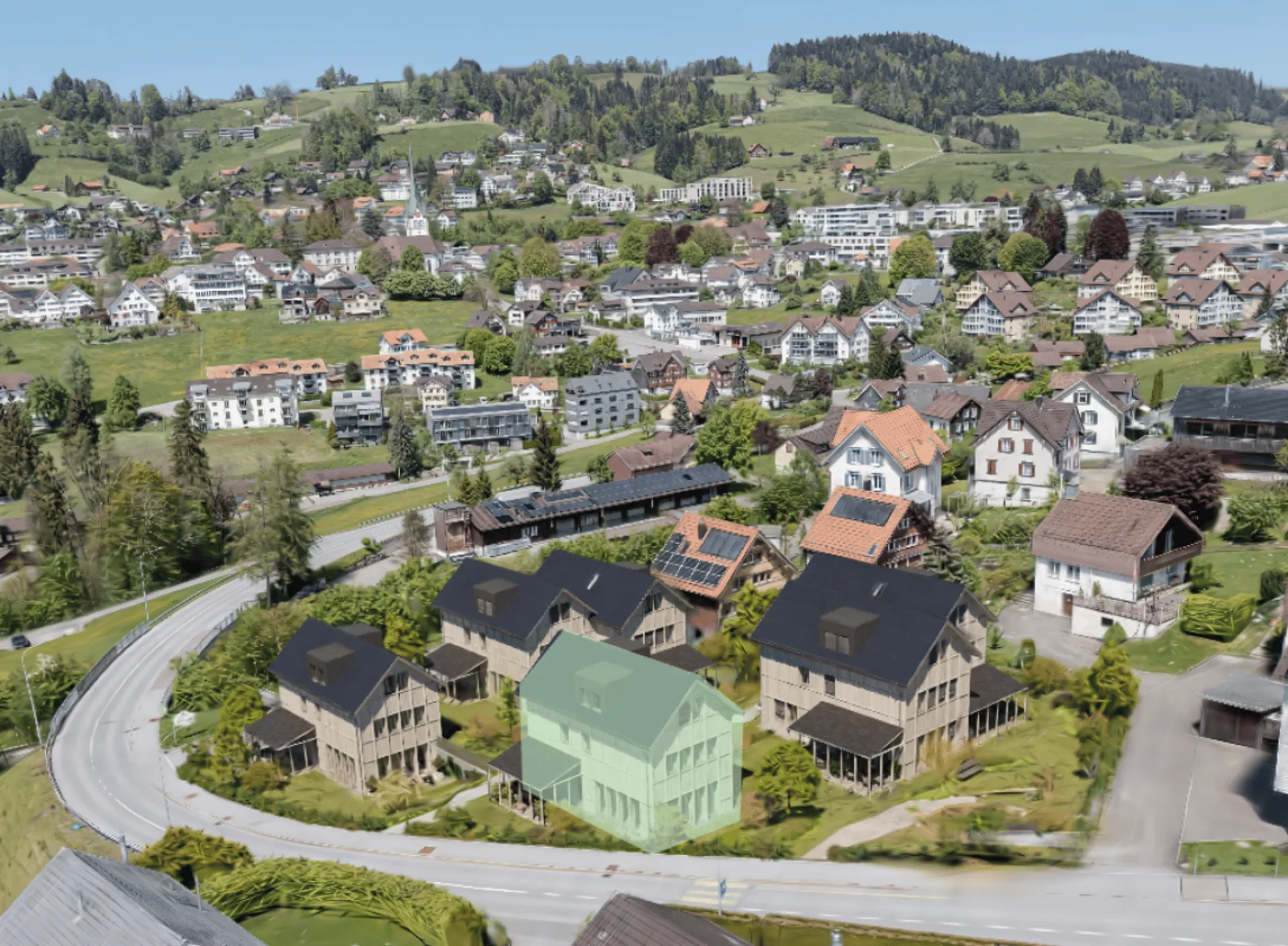 NEUBAU: Freistehendes 6.5-Zimmer-Einfamilienhaus mit direktem Tiefgaragenzugang im Familienquartier «Bächli» Teufen (Haus D)