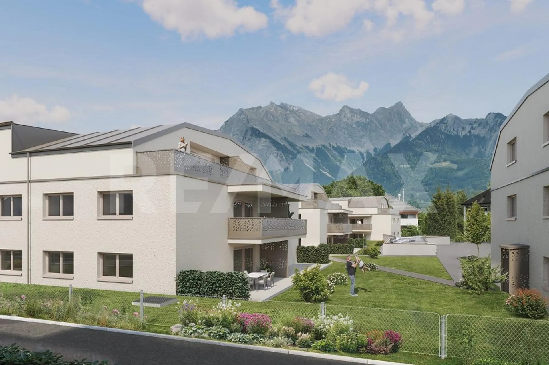 Moderne Attika mit Terrasse im Quartier Ragaces B21