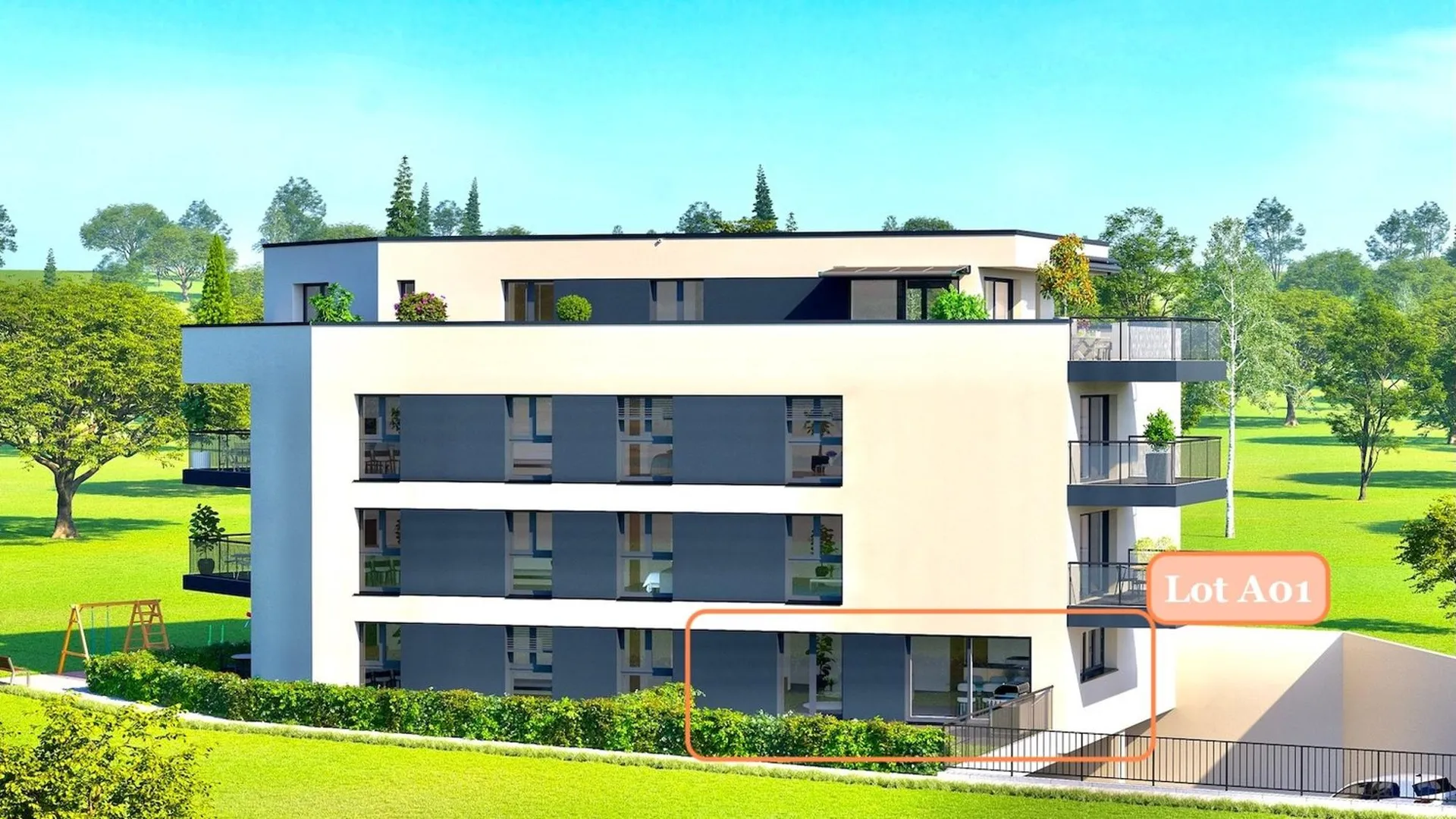 VEVEY - SPACIEUX 4.5 PIECES AVEC GRAND BALCON