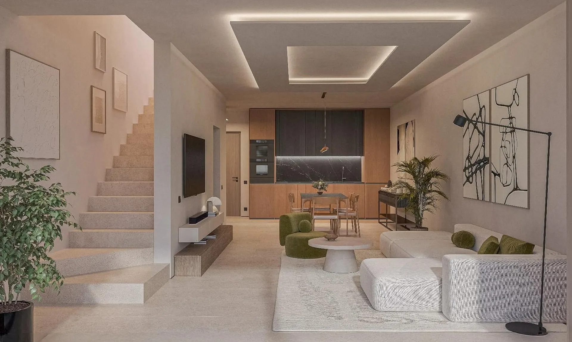 Casa a schiera con giardino in residenza con piscina
