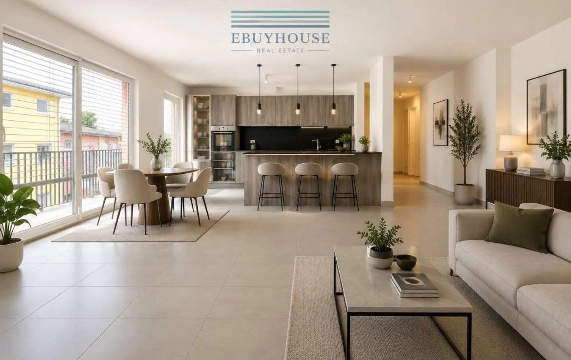 Appartamento con ampia zona living vetrata