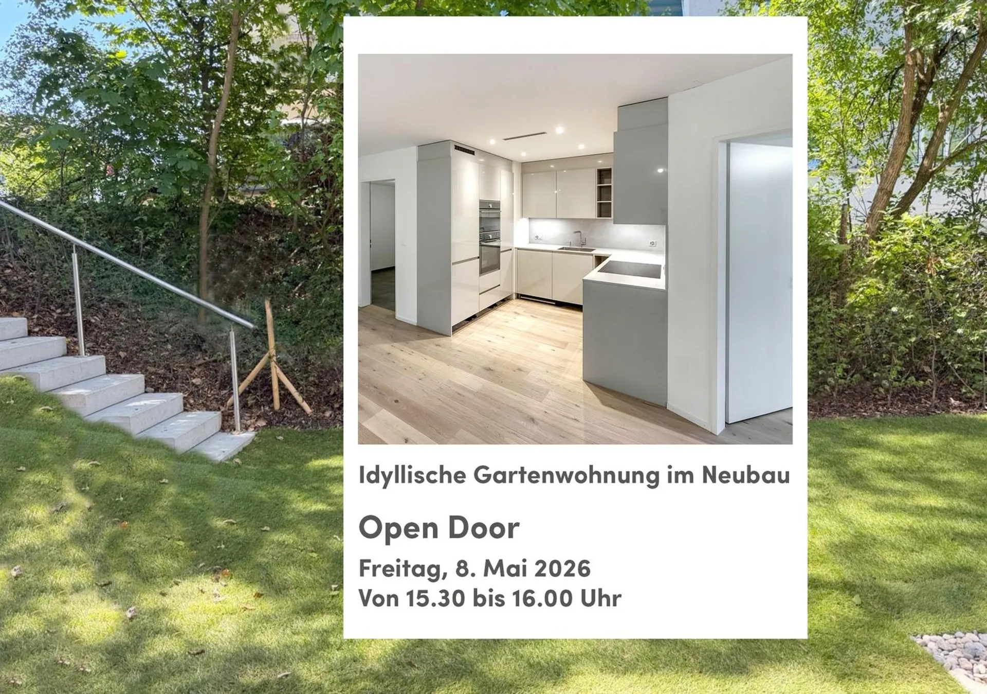 Neubau-Gartenwohnung mit idyllischem Garten in Zürich-Witikon