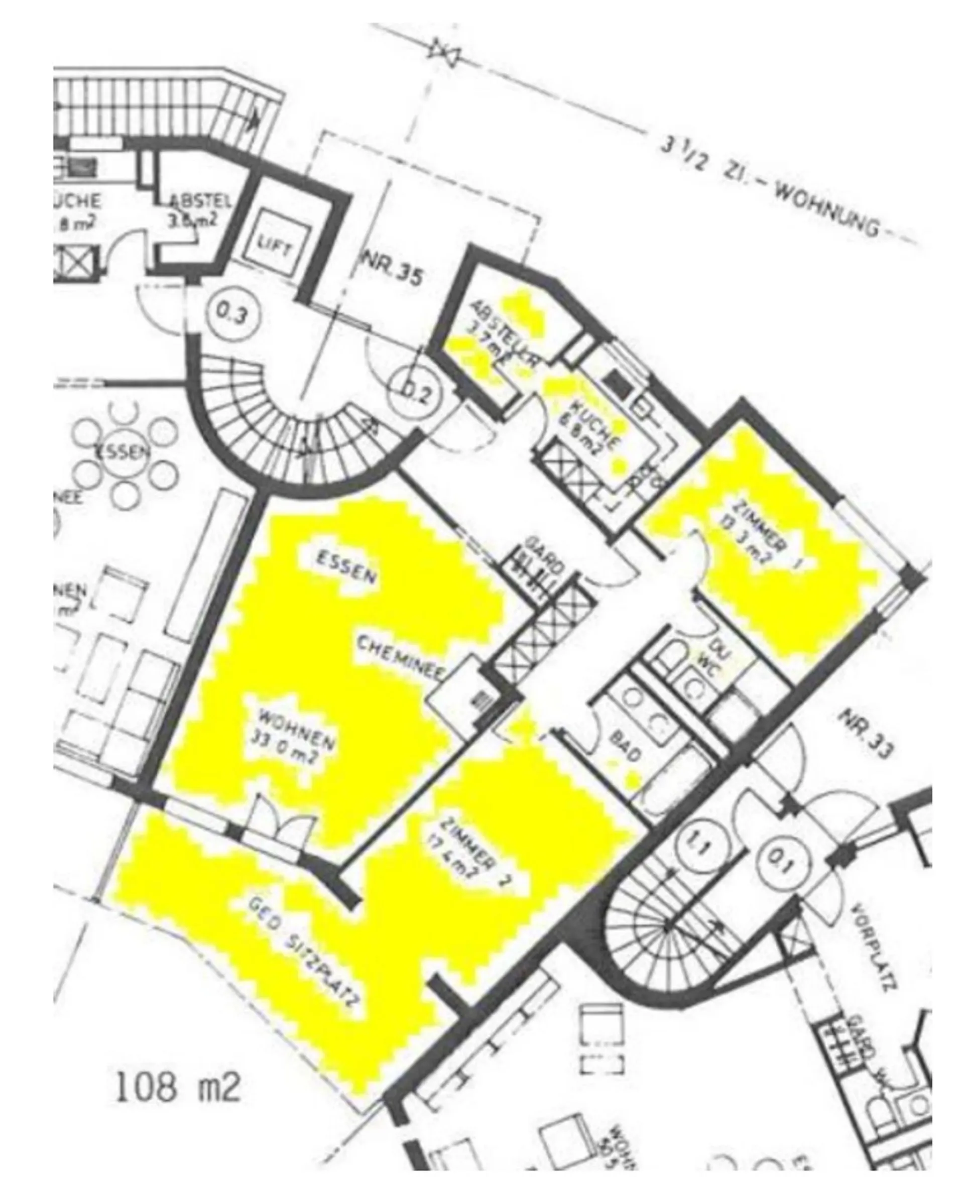 NEU renovierte, grosszügige 3.5 Zimmerwohnung mit gedecktem Gartensitzplatz