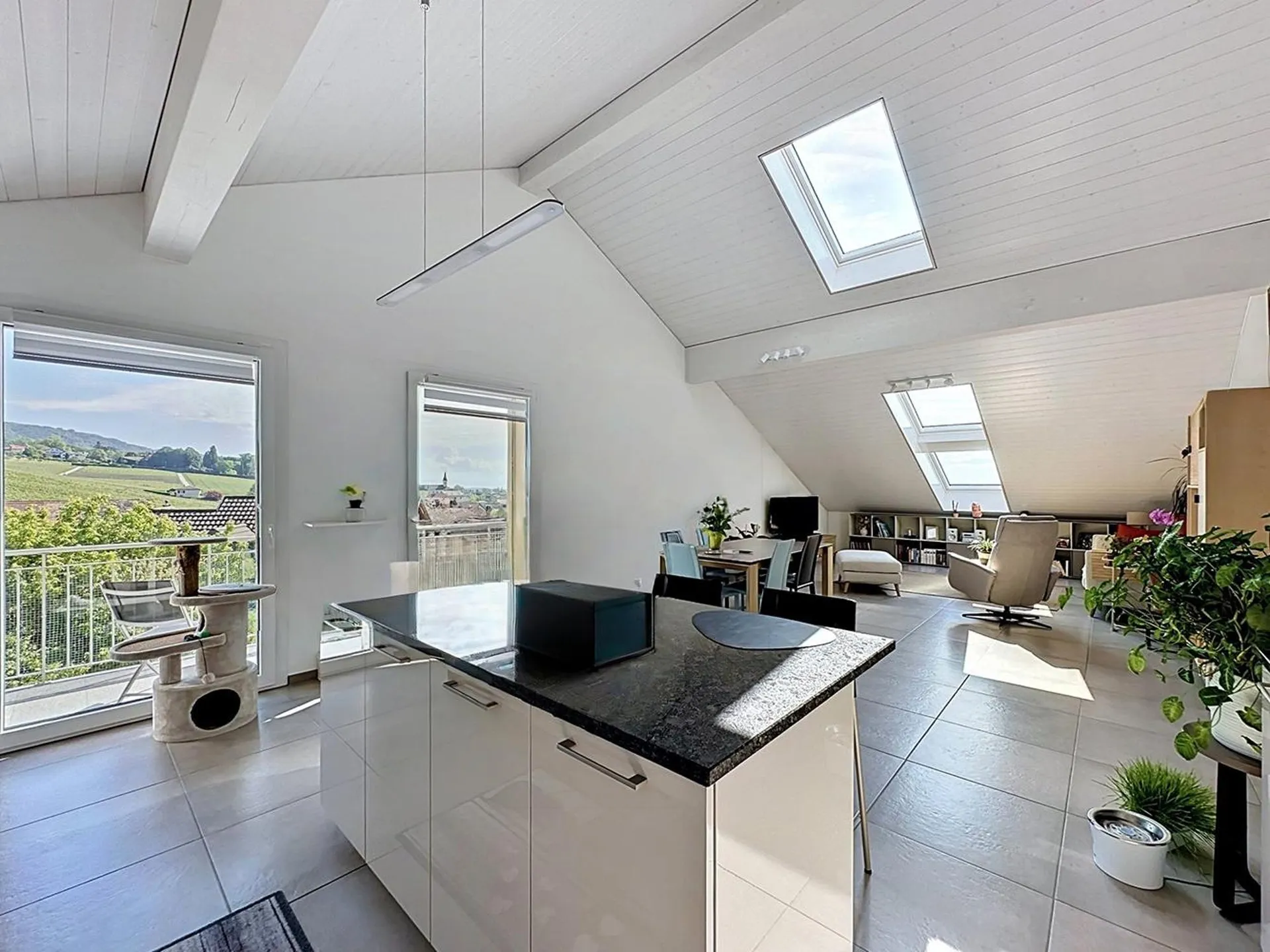 Appartement en attique avec vue lac