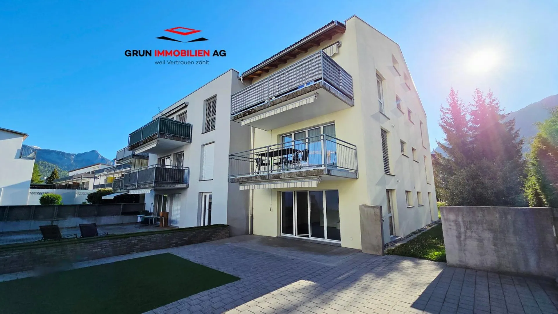 4½-Zimmer-Gartenwohnung an ruhiger Lage unweit des Bahnhofs mit Garage und PP