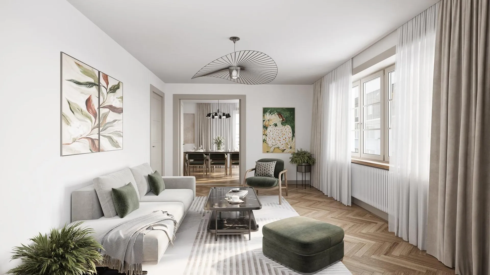 Exklusive 5,5-Zimmer-Wohnung mit Balkon in Zürich Wollishofen