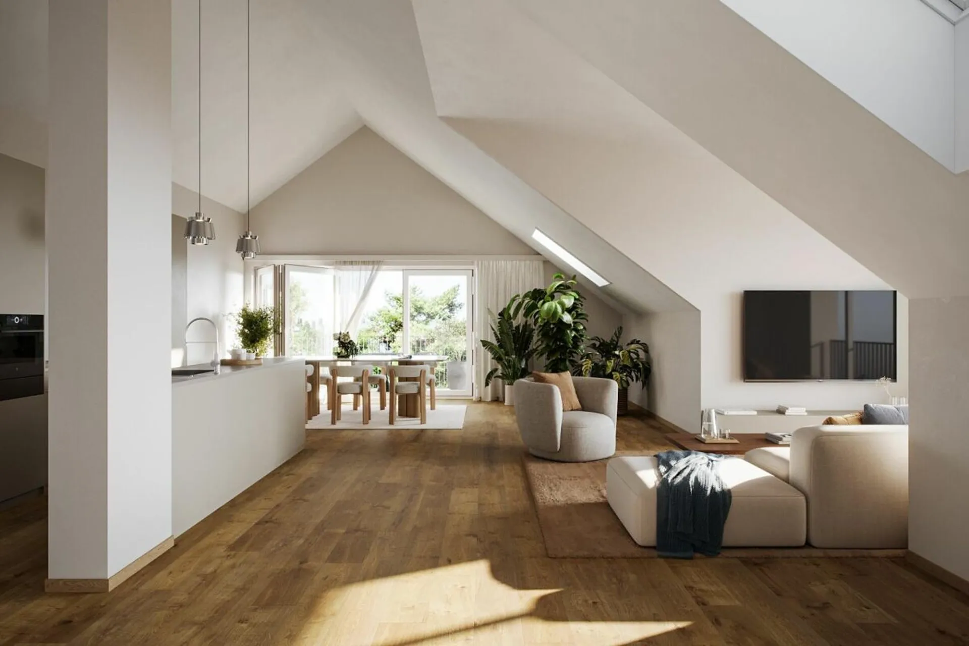 Dachwohnung  mit Loftgefühl und Weitblick Richtung See!