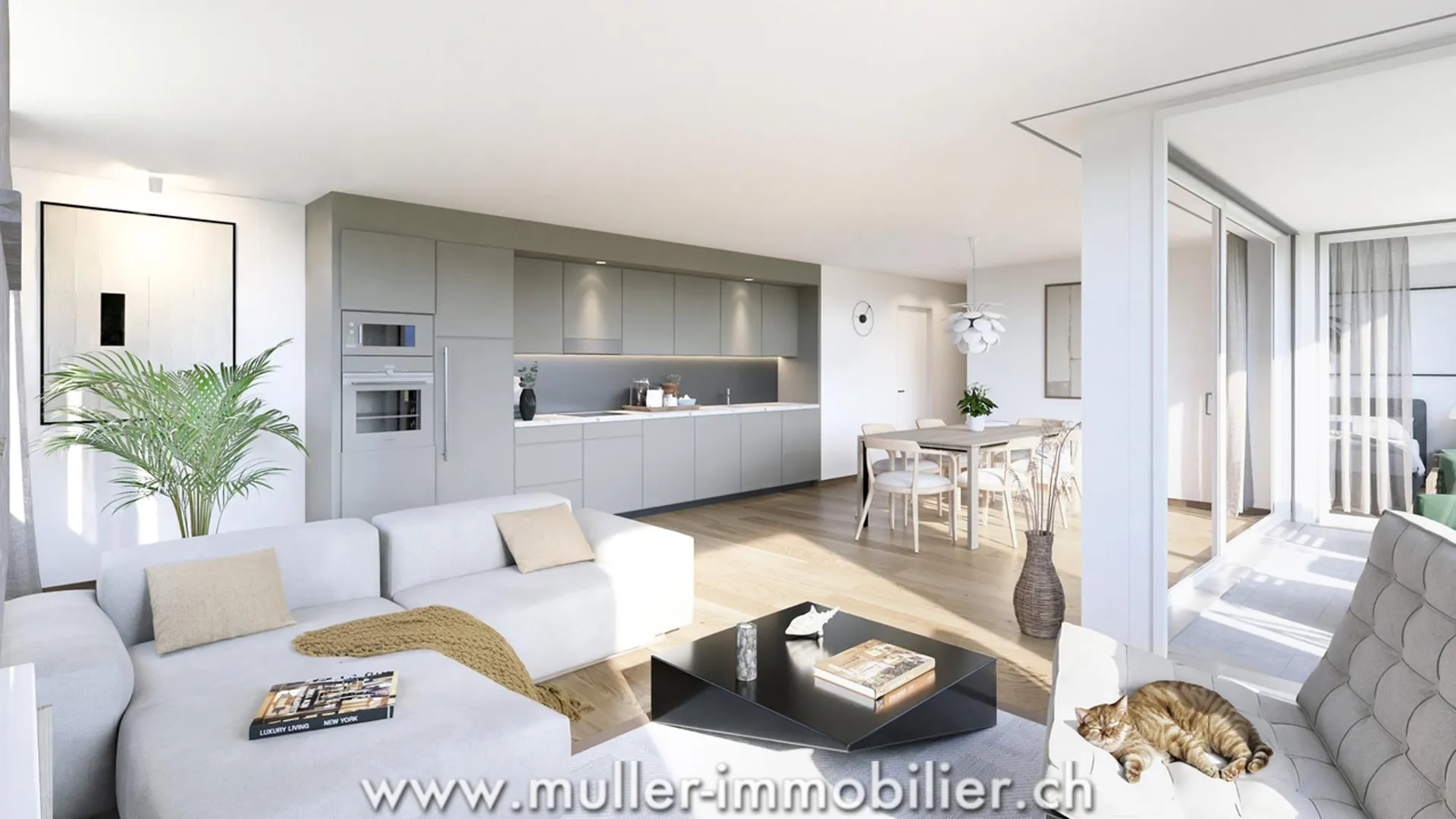 Appartement 2,5 pièces avec balcon et vue dégagée à 5 min de Romont