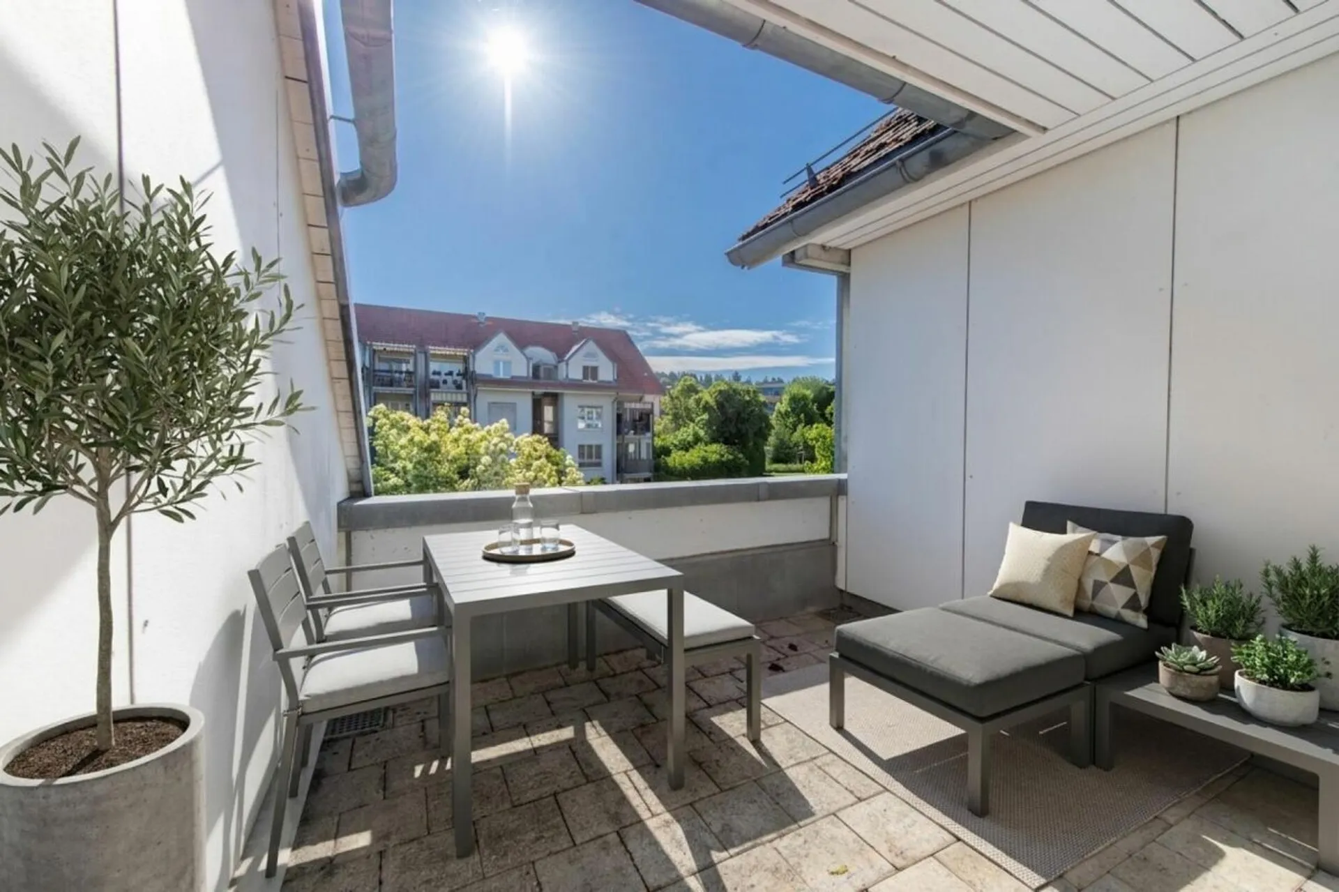 Duplex-Highlight mit Waschturm, Réduit & Chemniée