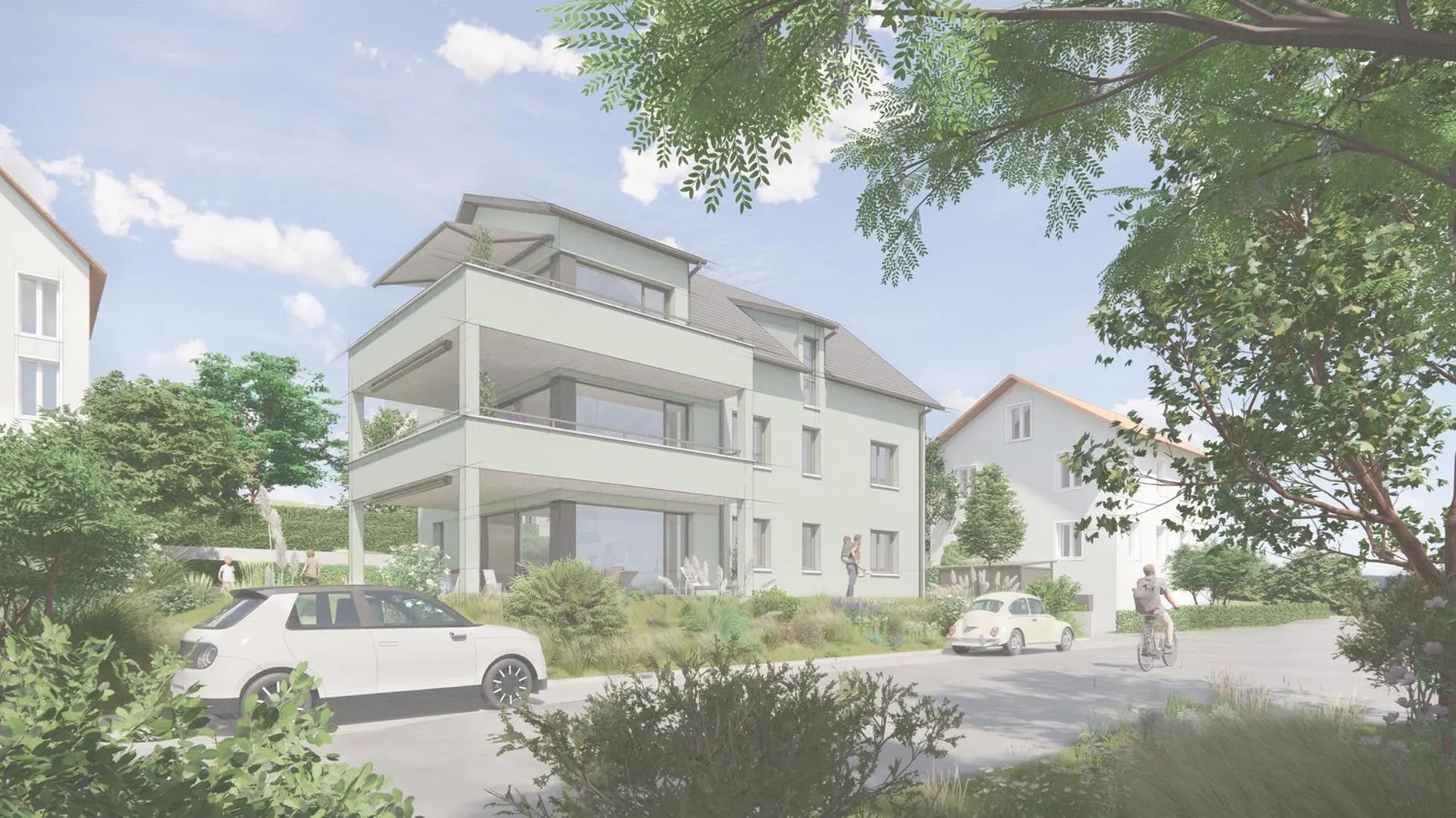 Neubauprojekt an der Sonnenstrasse in Nussbaumen  -  Wohnung Nr. 1 Gartenwohnung