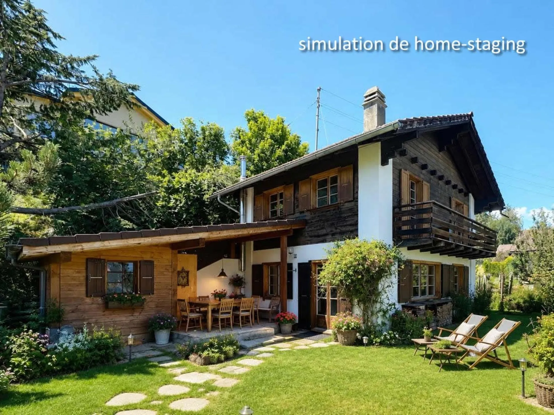 Vex, ravissant chalet de 4.5 pièces de 84 m2 avec couvert et extérieur plat de 100 m2
