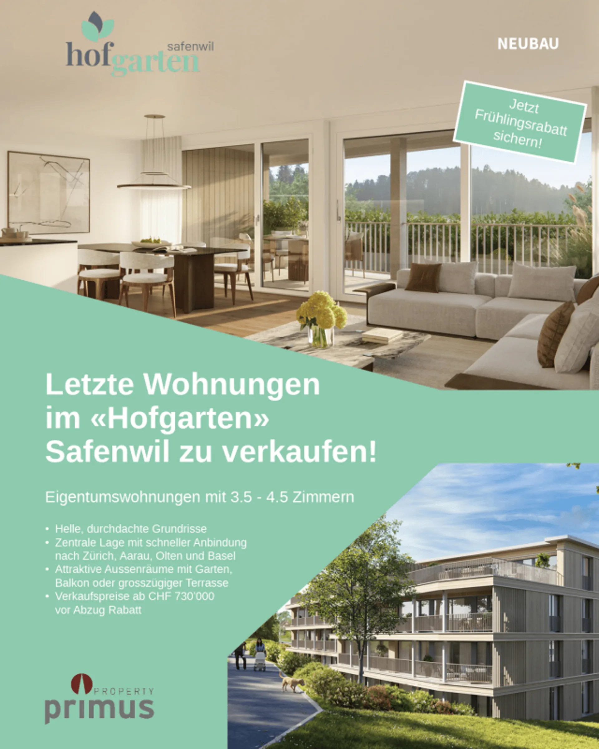 Ihr neues Zuhause wartet - jetzt Frühlingsrabatt sichern.