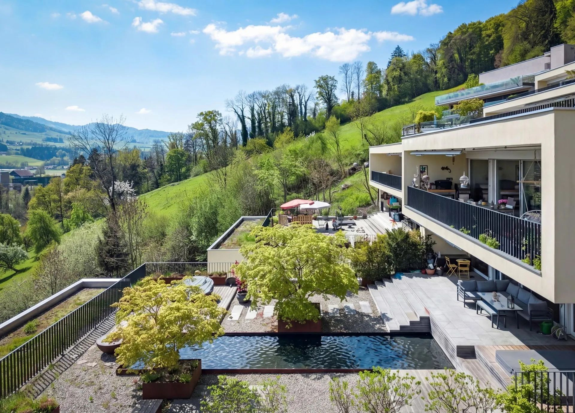 Stilvolle Terrassenwohnung mit Weitblick
