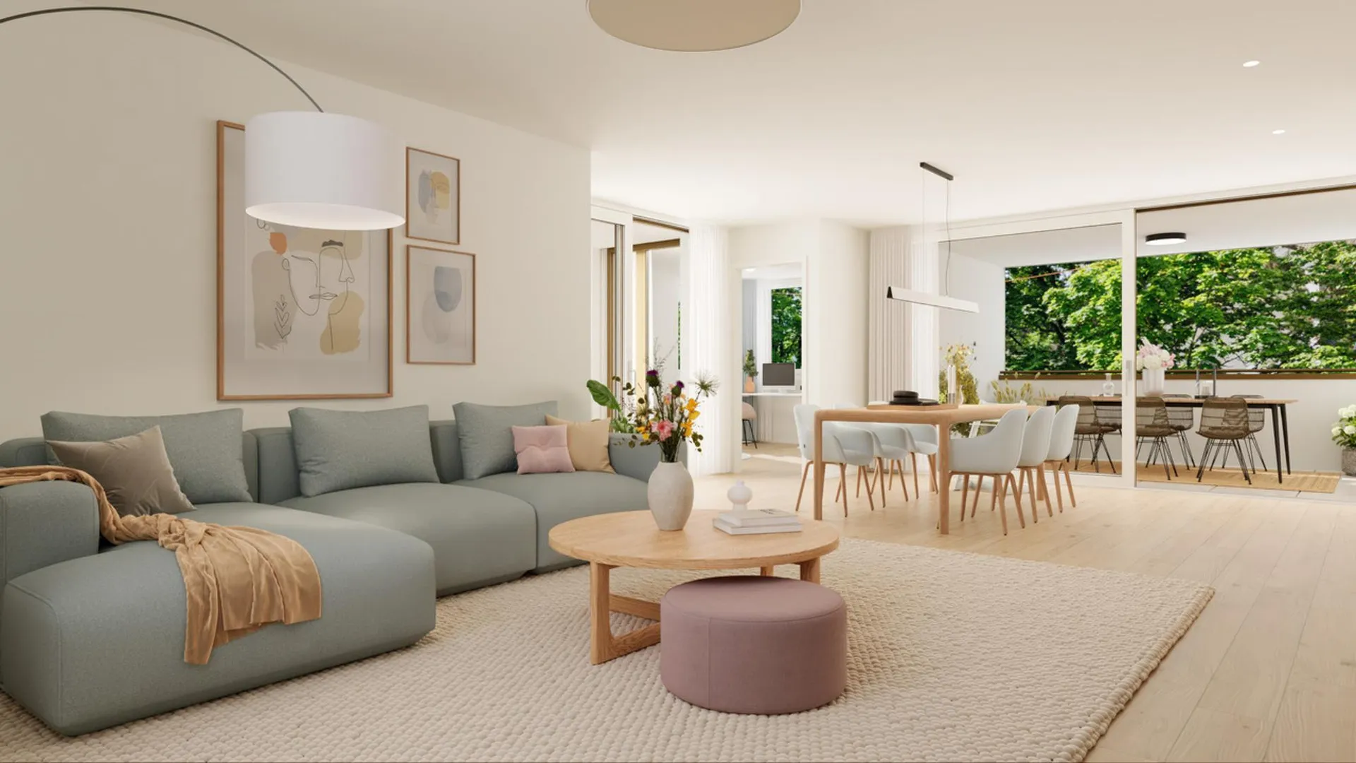 Hochwertige 3.5 Zimmerwohnung mit zwei Badezimmer und zwei Loggien