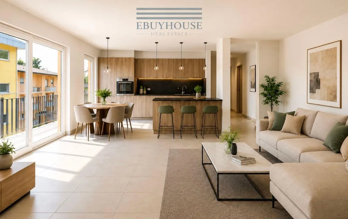 Appartamento con ampia zona living vetrata
