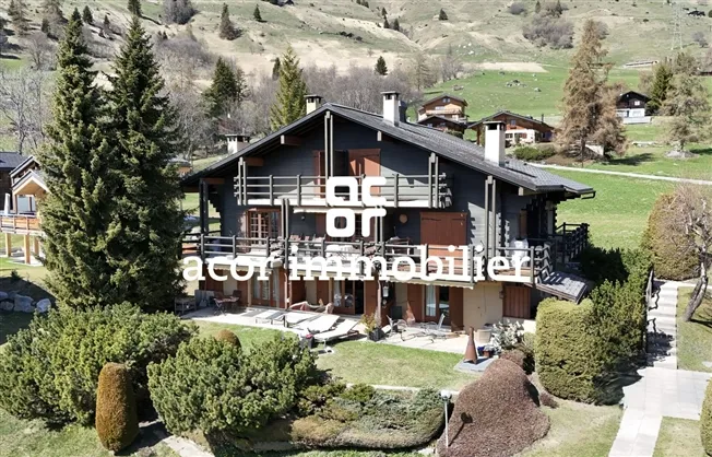Charmantes Doppelhaus mit drei Zimmern in Verbier, Gartenniveau, hervorragender Blick