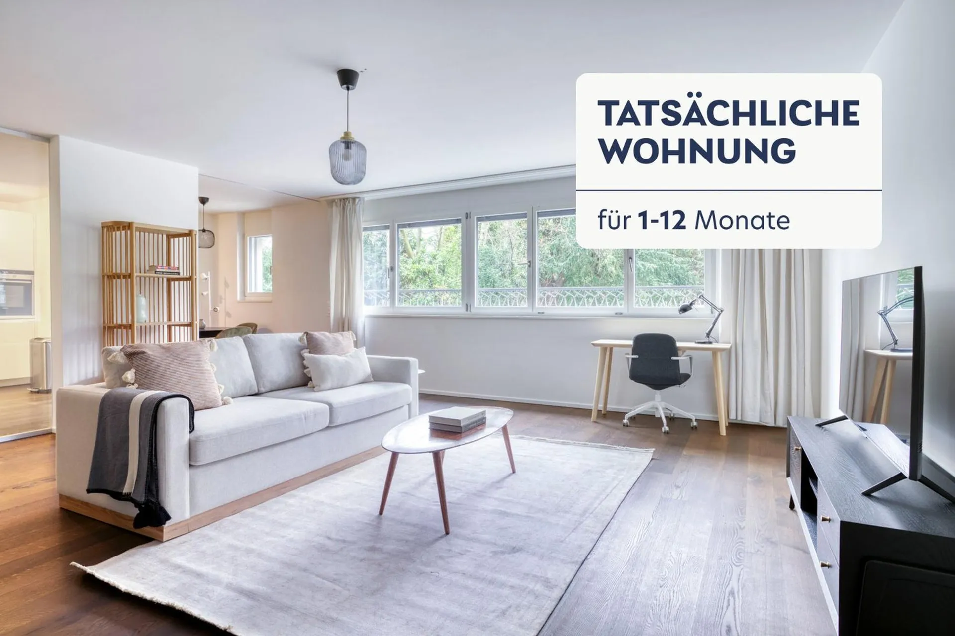 3.5 Zr im Mühlebach, z.F z Seefeld, voll möbliert, flex. Sofortbuchung