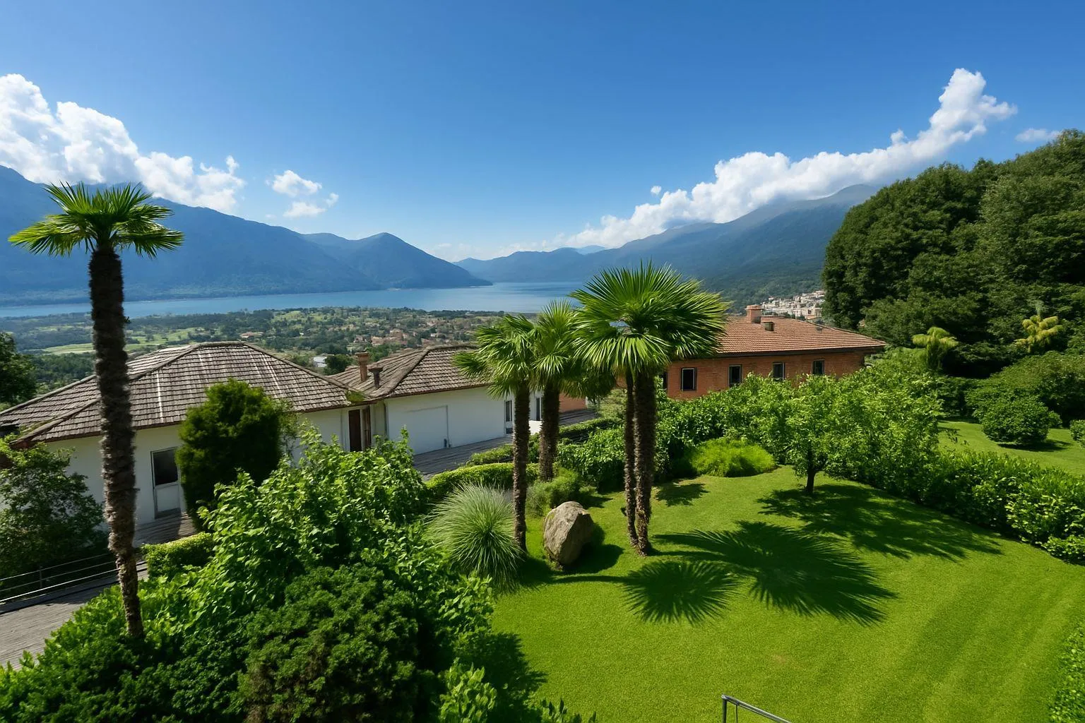 3.5 Appartamento vista lago con terrazza e giardino - Residenza Lum...