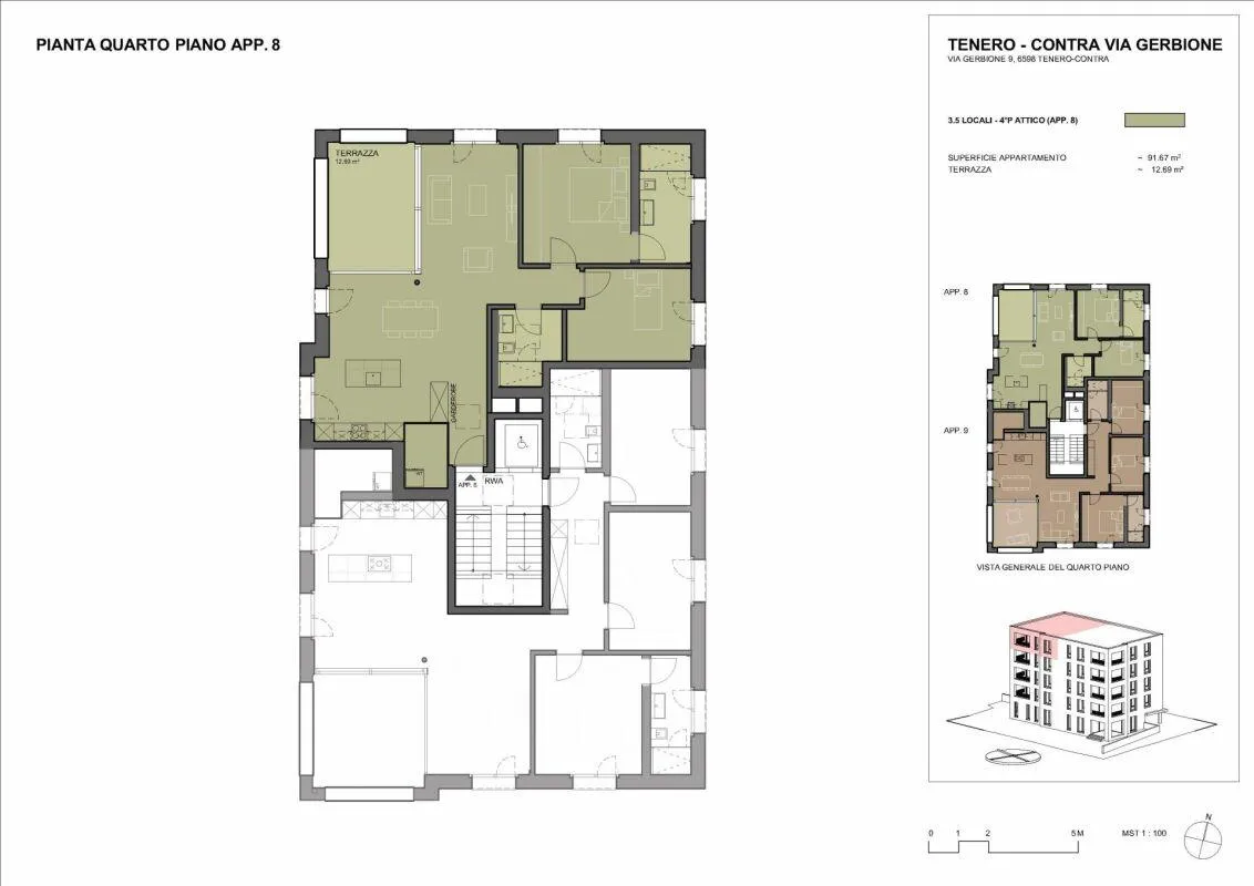 Residenza Gerbio - App. 6 - 3.5 locali - 3°P