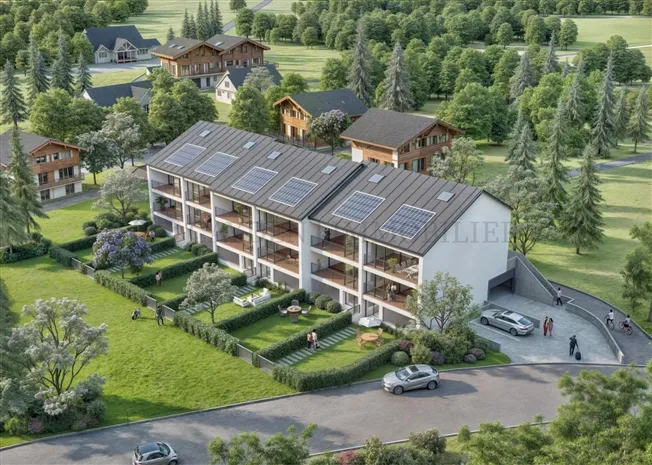 Blick auf den Neuenburger- und Murtensee, Villa - Lot B