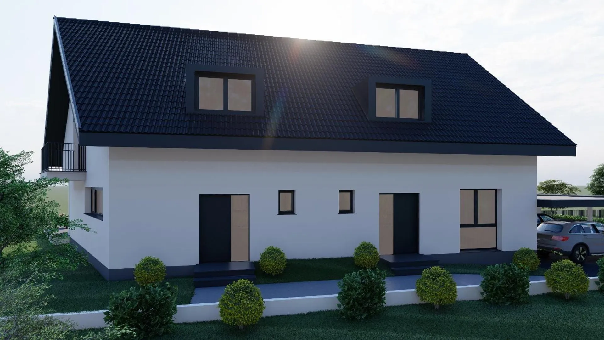 Neubau 6.5-Zi.-Doppeleinfamilienhaus mit Terrasse in Horriwil
