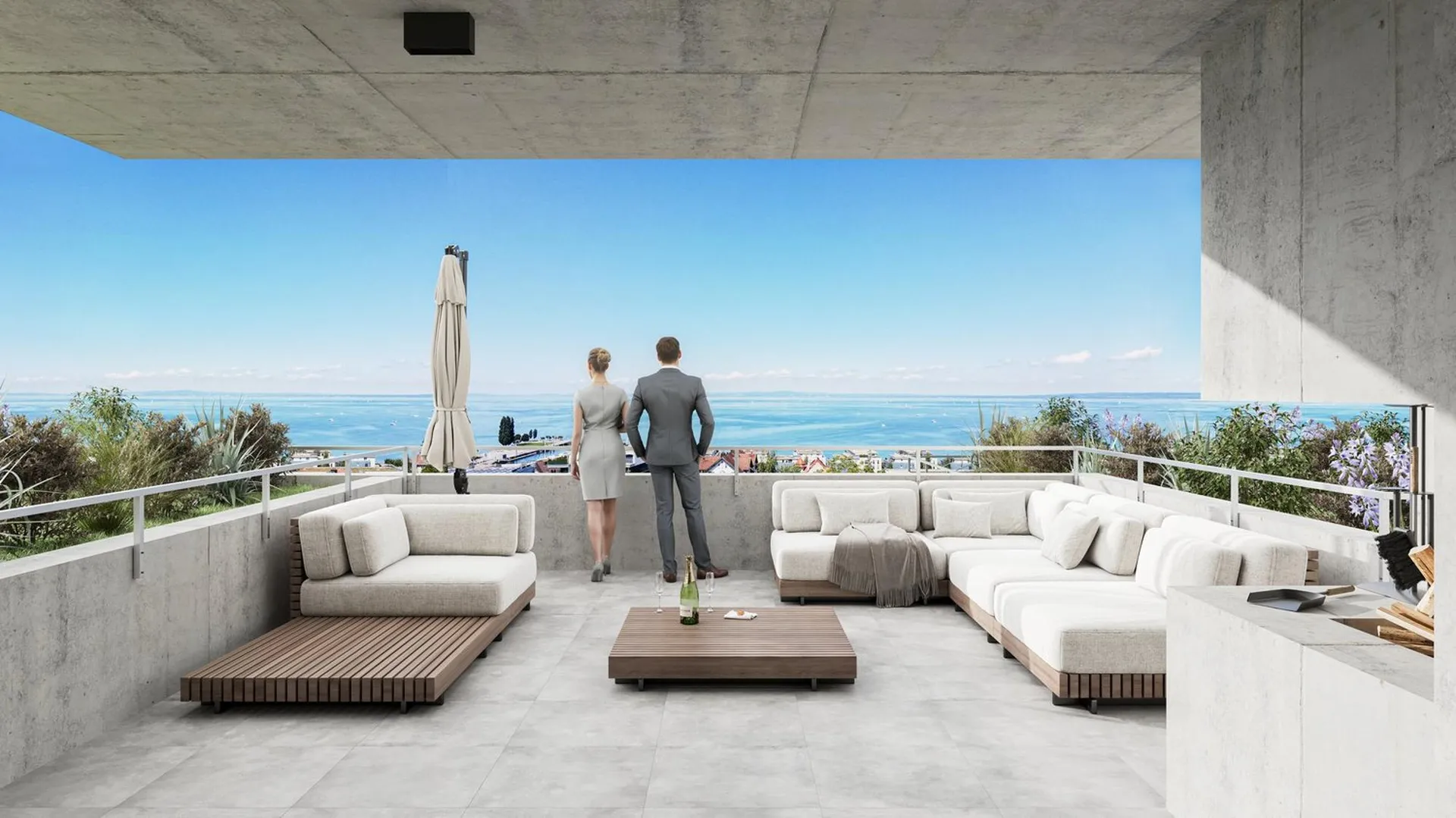 Luxus am Bodensee: 4-1/2 Zi.Dachmais.Wohnung mit SEE-Panoramablick