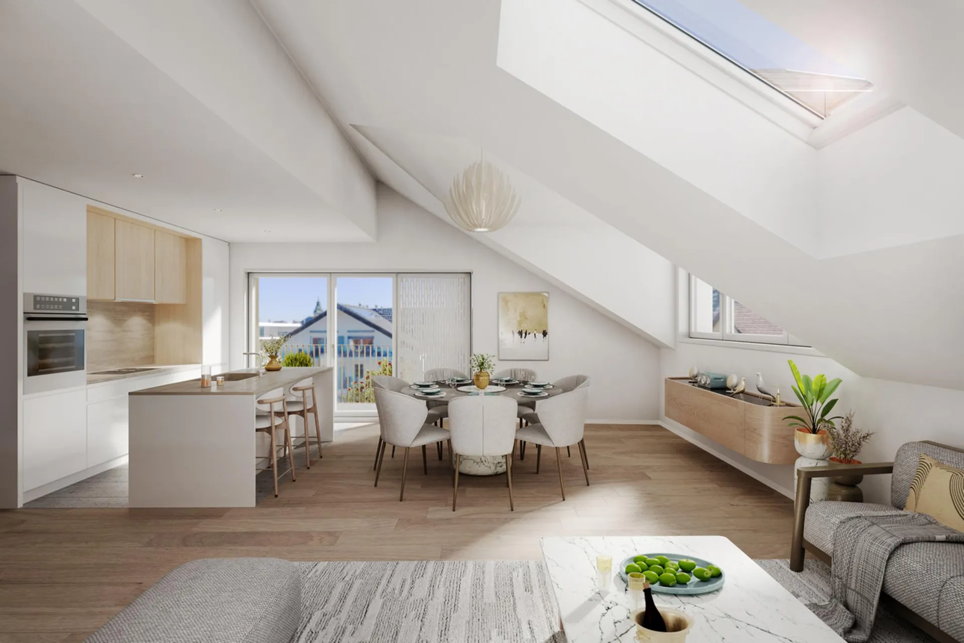 A VENDRE SUR PLANS APPARTEMENT 4,5 PCES (105 M2 PPE) EN ATTIQUE