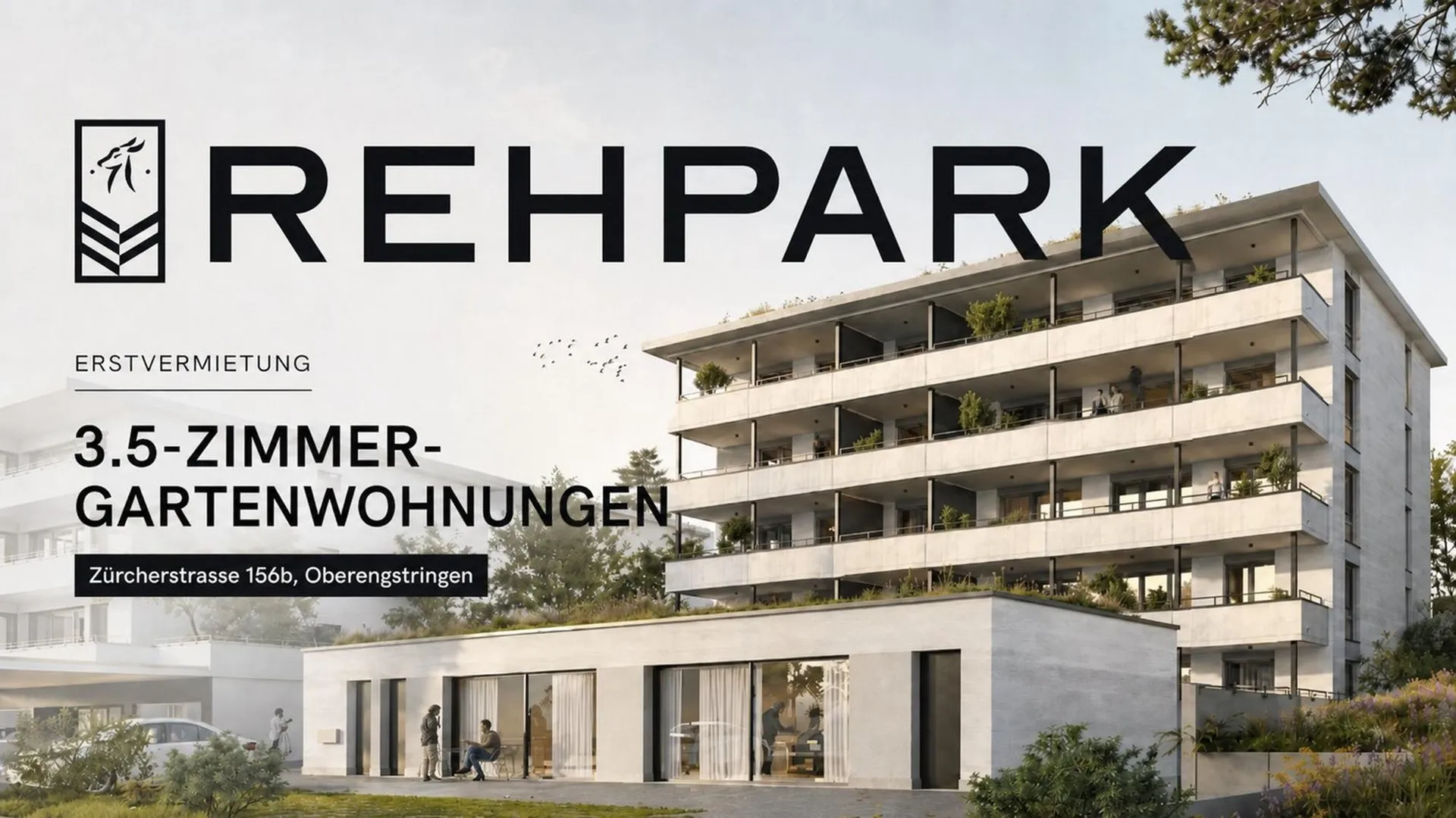 Wohnen mit Gartenfeeling - 3.5-Zimmer-Gartenwohnungen im Neubau Rehpark