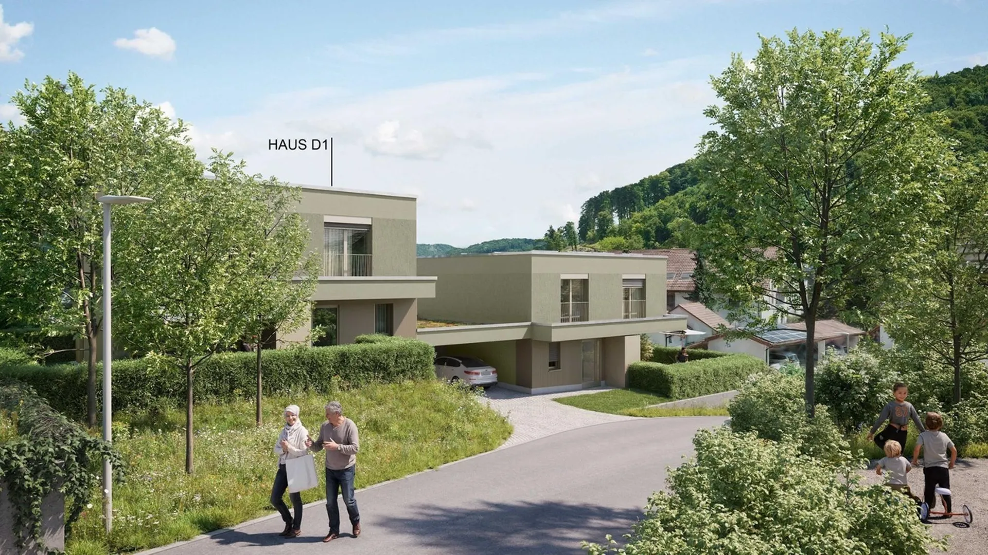 Neubauprojekt Gemsacker: 4.5-Zimmer-Doppeleinfamilienhaus D2