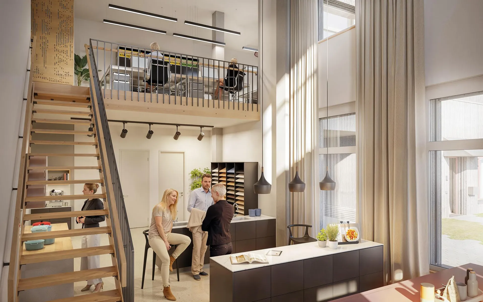Lichtdurchflutete Showroom- & Bürofläche über zwei Etagen im CHAMA Lorenzpark