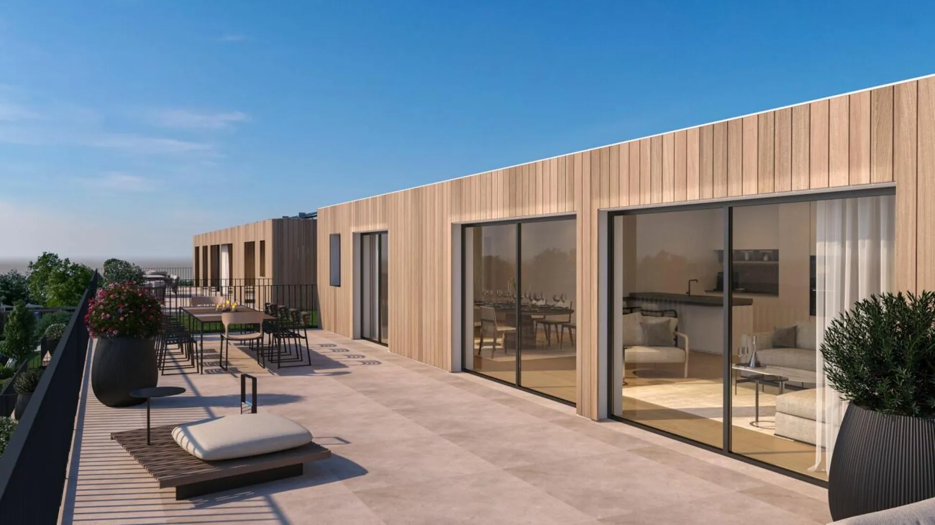 Modernes 4.5 Zimmer Penthouse mit 79m² Terrasse, Masterbedroom inkl. Bad en Suite
