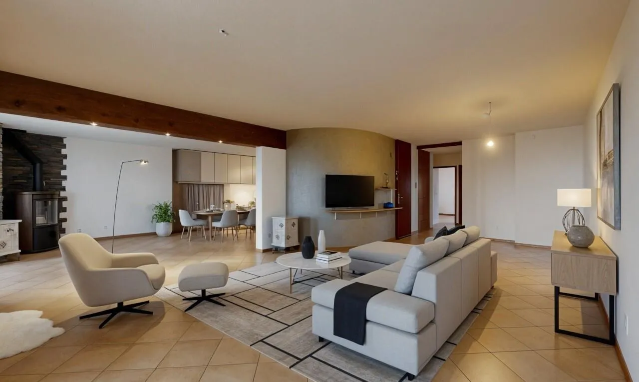 Appartement avec panorama sur le lac et les Alpes, proche du centre